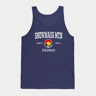 Snowmass Mountain Colorado 14ers Vintage Athletic Mountains Tank Top